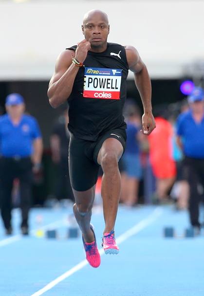 Il Giamaicano Asafa Powell durante la serata finale del Nitro Athletics (Reuters)